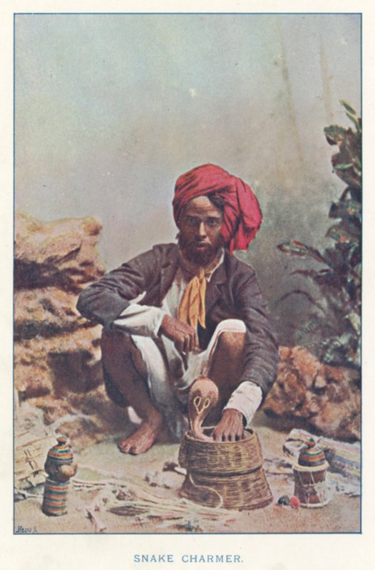 Indische Eingeborene: Schlangenbeschwörer von Indian photographer
