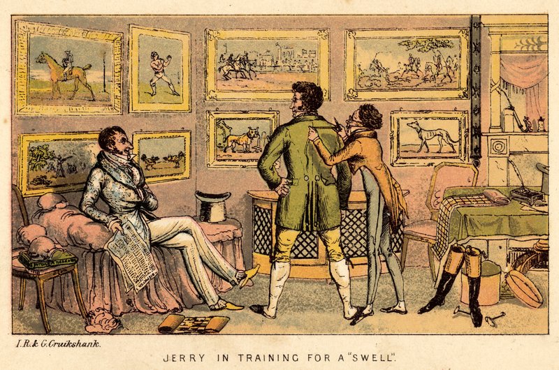 Jerry im Training für einen Dandy von Isaac, Robert and George Cruikshank