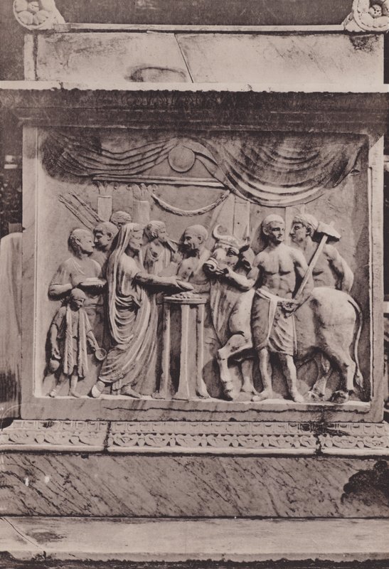 Ara Del Tempio Di Mercurio Di Vespasiano, Altar des Merkur- oder Vespasian-Tempels von Italian Photographer