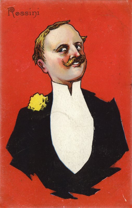 Karikatur von Gioachino Rossini von Italian School