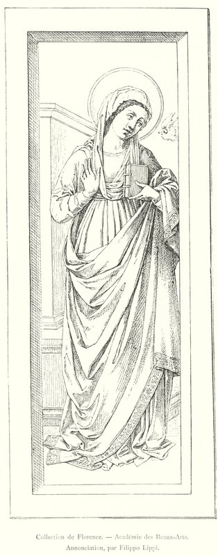 Sammlung von Florenz, Akademie der Schönen Künste, Verkündigung, von Filippo Lippi von Italian School