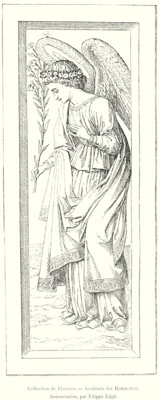 Sammlung von Florenz, Akademie der Schönen Künste, Verkündigung, von Filippo Lippi (Stich) von Italian School