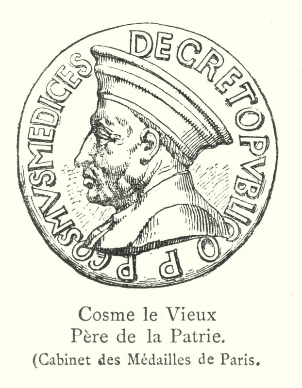 Cosme der Alte, Vater des Vaterlandes, Kabinett der Medaillen von Paris von Italian School