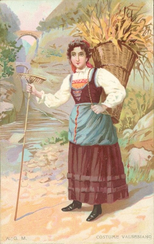Valsesisches Kostüm von Italian School