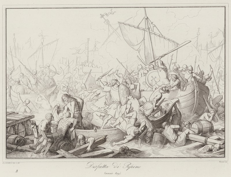 Disfatta di Pipino, 809 von Italian School