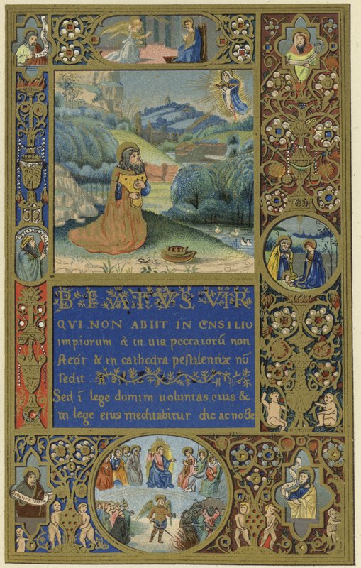 Erste Seite eines Psalters von Sinibaldo aus Perugia von Italian School