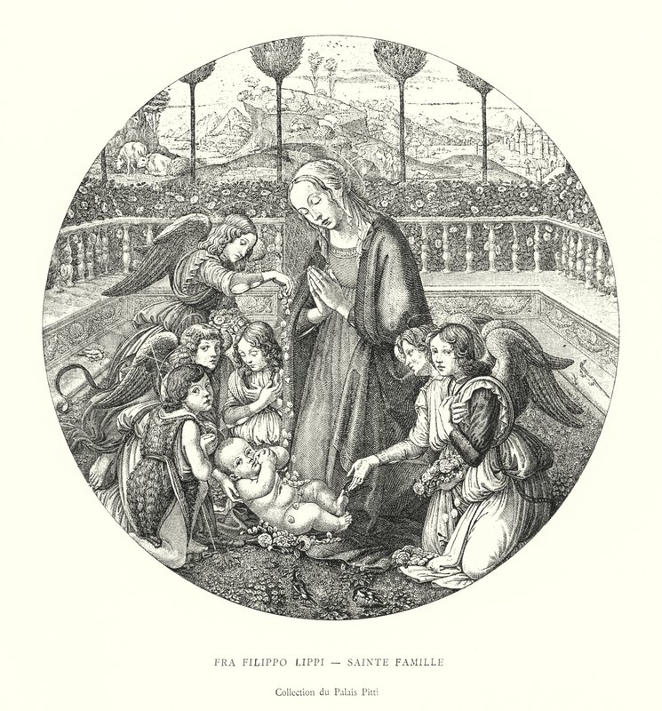 Heilige Familie, Sammlung des Palazzo Pitti (Stich) von Italian School