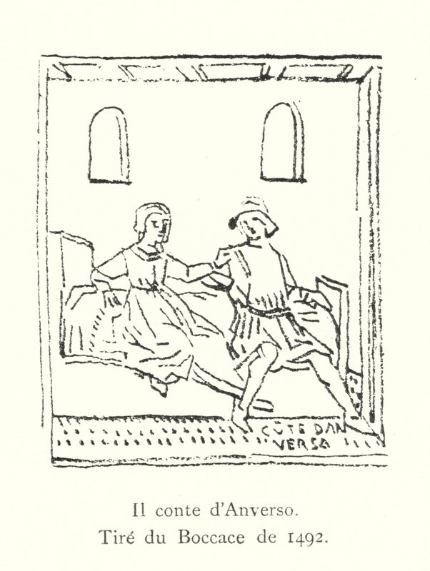 Der Graf von Anvers, aus dem Boccaccio von 1492 (Gravur) von Italian School