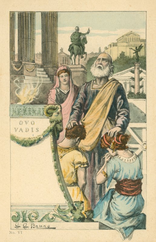 Illustration für den Roman Quo Vadis von Henryk Sienkiewicz von Italian School