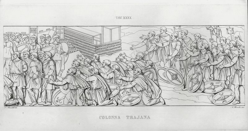 La Colonna Trajana, Trajanssäule von Italian School