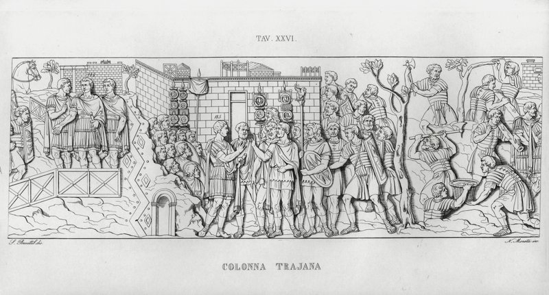 La Colonna Trajana, Trajanssäule von Italian School