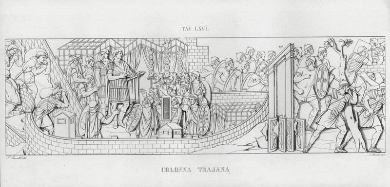 La Colonna Trajana, Trajanssäule von Italian School