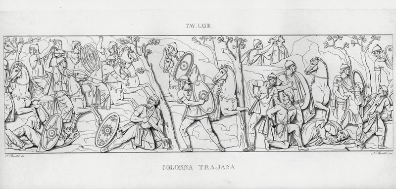 La Colonna Trajana, Trajanssäule von Italian School