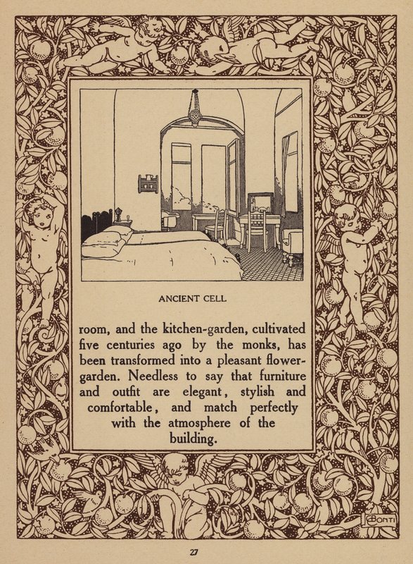 Seite aus einer Broschüre für das San Domenico Palace Hotel, Taormina von Italian School