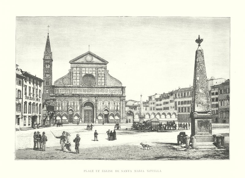 Platz und Kirche von Santa Maria Novella von Italian School