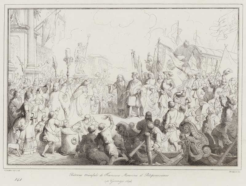 Triumphale Rückkehr von Francesco Morosini dem Peloponnesier von Italian School
