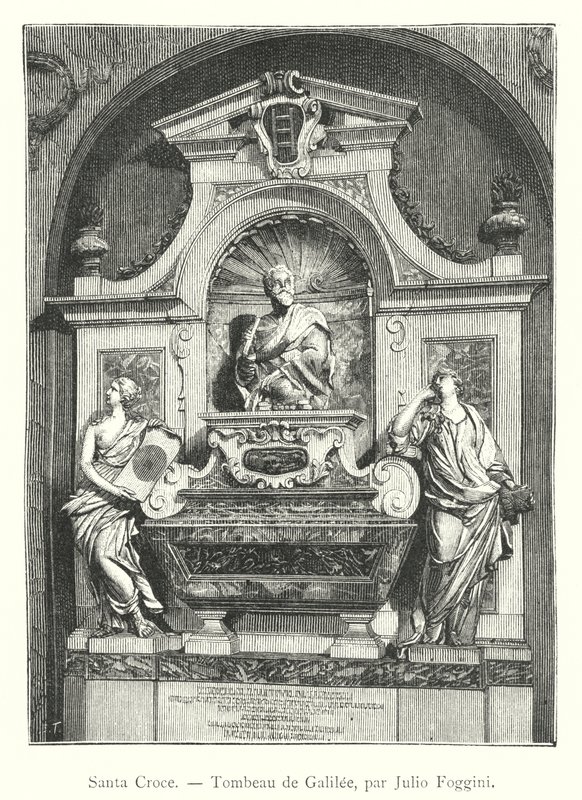 Santa Croce, Grabmal von Galileo, von Julio Foggini (Stich) von Italian School