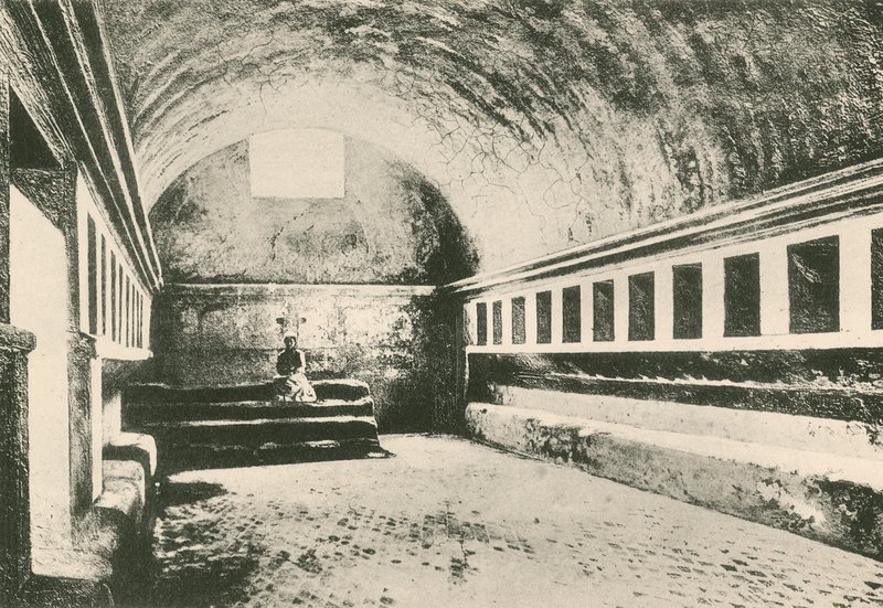 Das Frigidarium der Frauen in den Stabianischen Bädern (Gravur) von Italian School