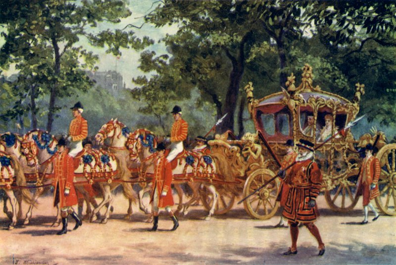 Die Krönungskutsche, Krönungsprozession von König Edward VII. von J. Williamson