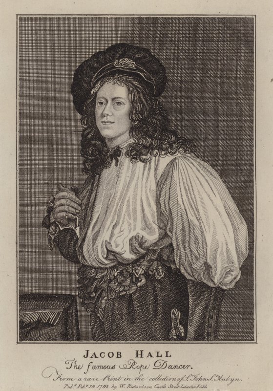 Jacob Hall, englischer Seiltänzer und Akrobat zur Zeit von König Karl II. von Jacob (after) Van Oost the Younger