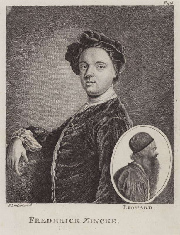 Christian Friedrich Zincke, deutscher Miniaturist von James Bretherton