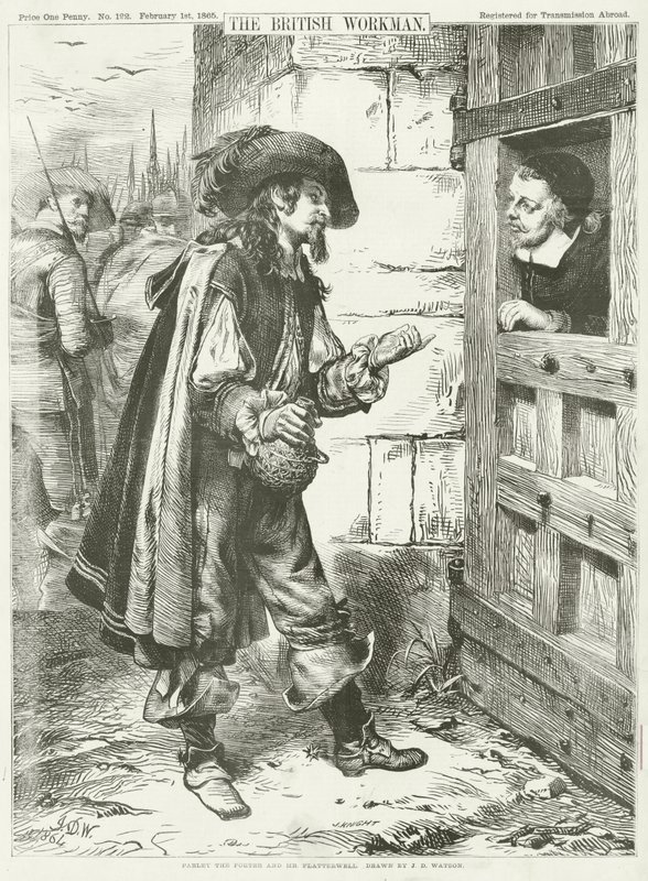 Parley der Pförtner und Herr Schmeichler (Stich) von James Dawson Watson