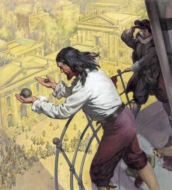 Galileo auf dem Turm von Pisa von James Edwin McConnell