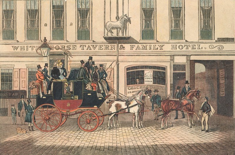 White Horse Tavern und Hotel, Fetter Lane, London von James Pollard