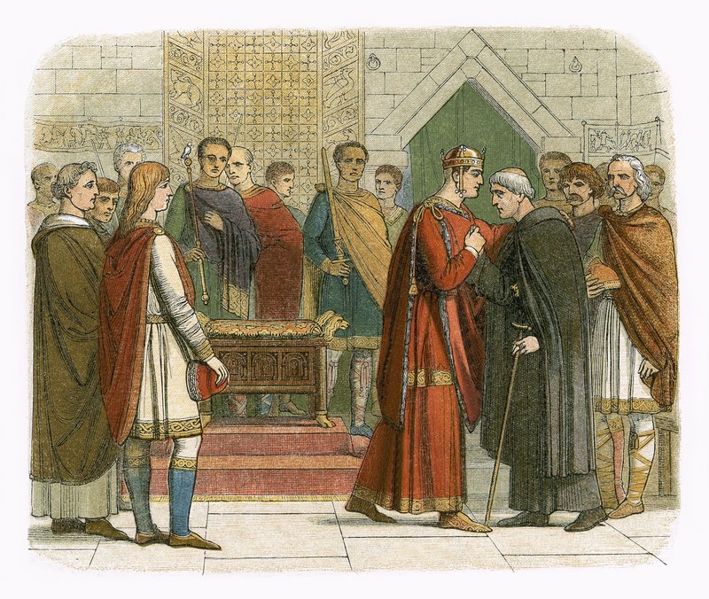 König Wilhelm I. huldigt den englischen Führern von James William Edmund Doyle