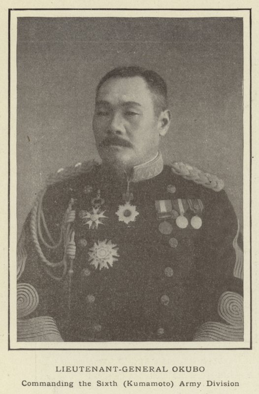 Generalleutnant Okubo, Kommandant der sechsten (Kumamoto) Armee-Division von Japanese Photographer