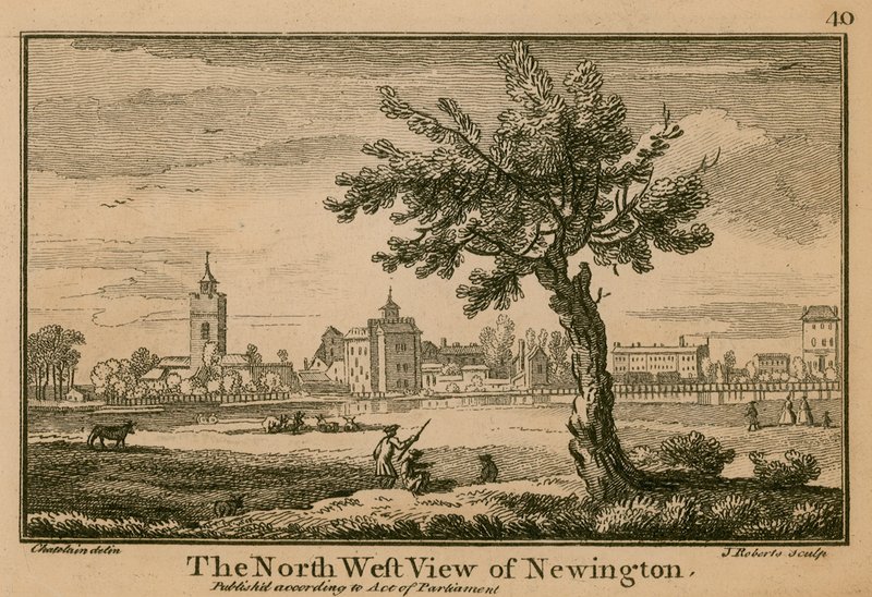 Die nordwestliche Ansicht von Newington von Jean Baptiste Claude Chatelain