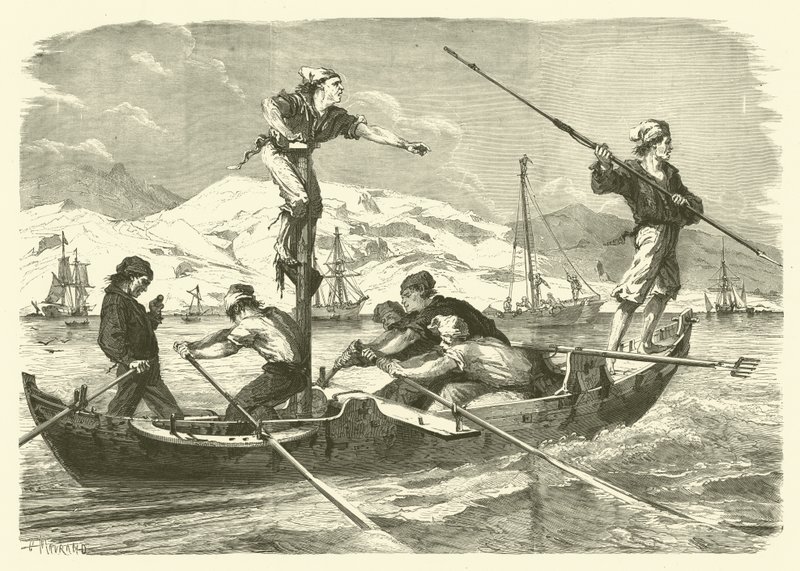 Schwertfischfang vor der Küste Siziliens (Gravur) von Jean Baptiste Henri Durand Brager