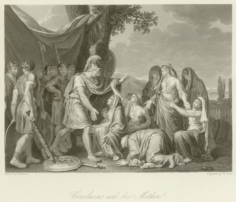 Coriolanus und seine Mutter von Jean Jacques Francois Lebarbier