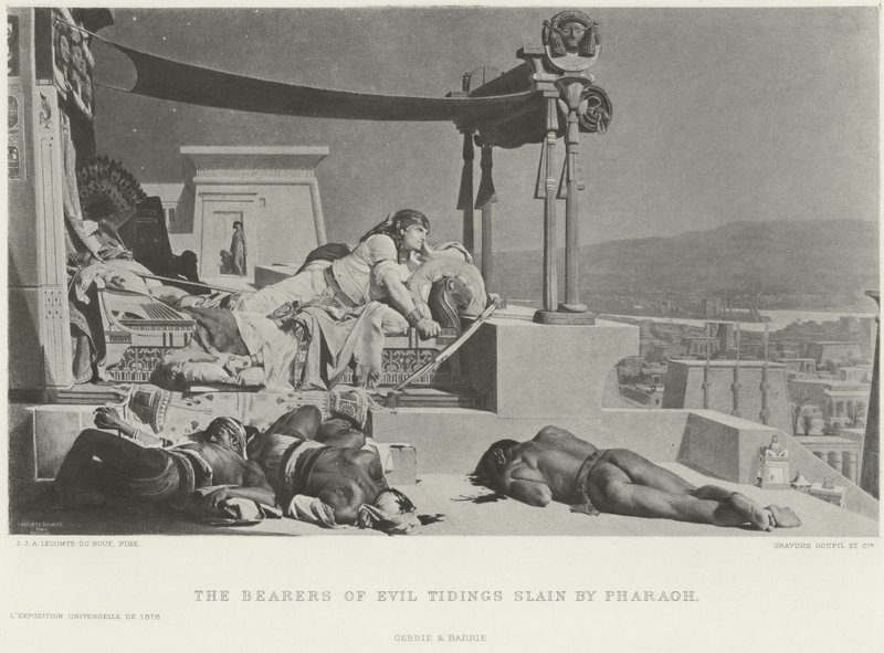 Die Überbringer der schlechten Nachrichten von Pharao getötet von Jean Jules Antoine Lecomte du Nouy