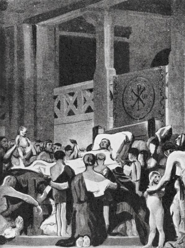 Der Tod der Heiligen Genoveva von Jean Paul (after) Laurens