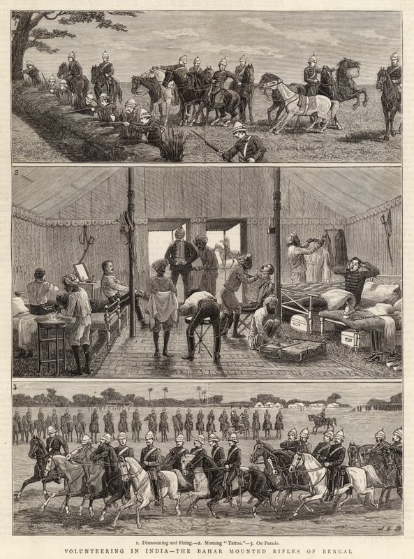 Freiwilligendienst in Indien, die Bahar Mounted Rifles von Bengalen von John Charles Dollman