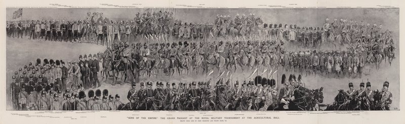 Söhne des Empire, das große Festspiel beim Royal Military Tournament in der Agricultural Hall von John Charlton