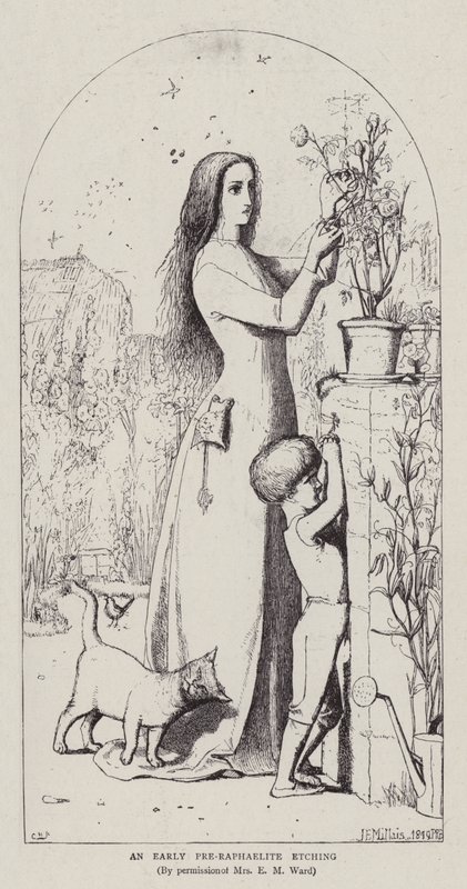 Eine frühe präraffaelitische Radierung von John Everett Millais