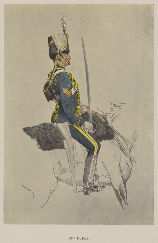 19. Husar (Farblithografie) von John (after) Charlton