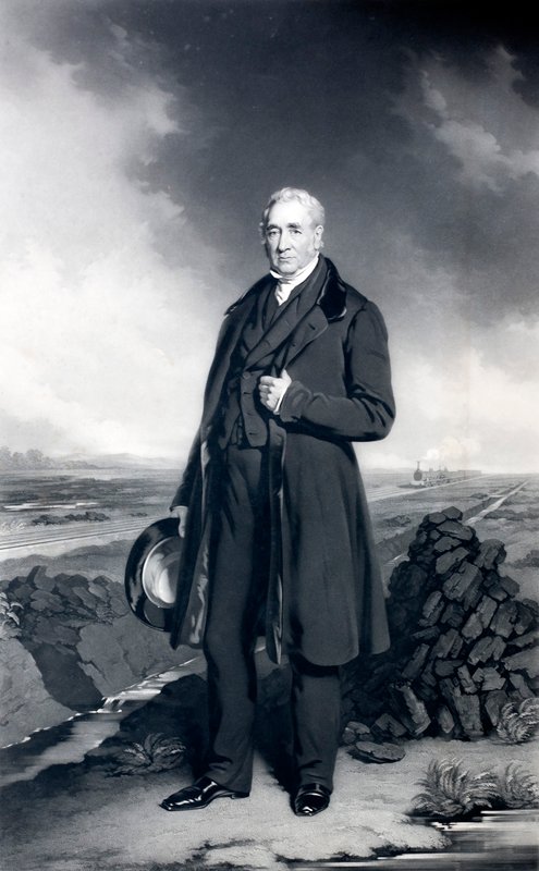 George Stephenson, englischer Ingenieur und Eisenbahnpionier von John (after) Lucas