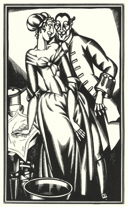 Illustration für Tristram Shandy von Laurence Sterne von John Austen