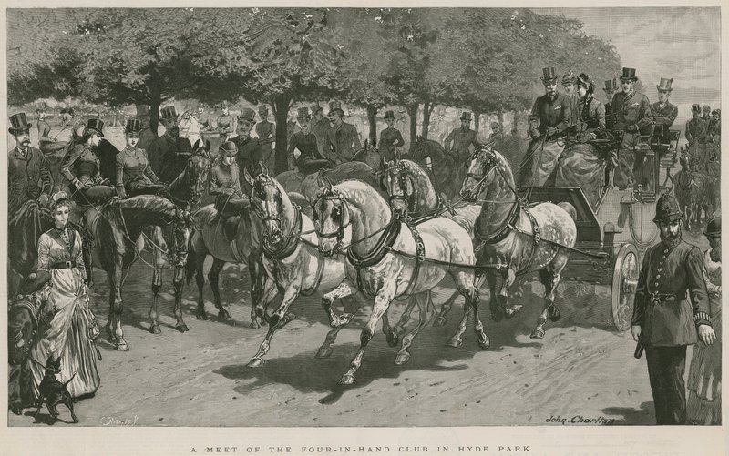 Ein Treffen des Four-in-Hand Clubs im Hyde Park, London von John Charlton