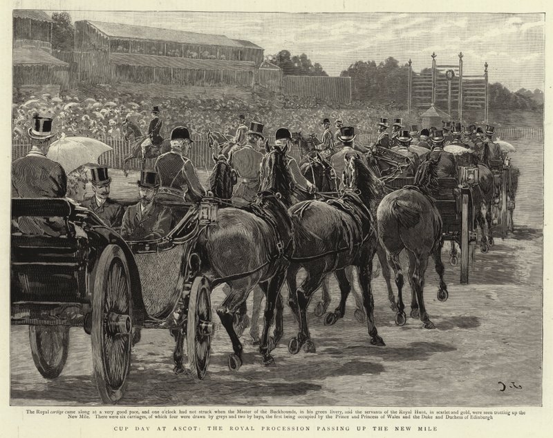 Cup Day in Ascot, der königliche Umzug auf der New Mile von John Charlton