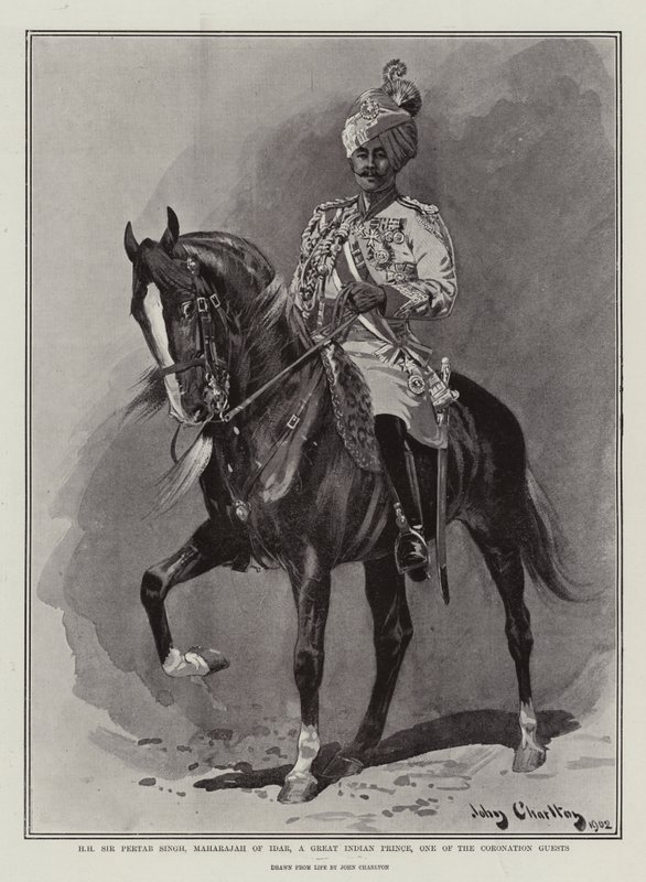 H H Sir Pertab Singh, Maharadscha von Idar, ein großer indischer Prinz, einer der Krönungsgäste von John Charlton