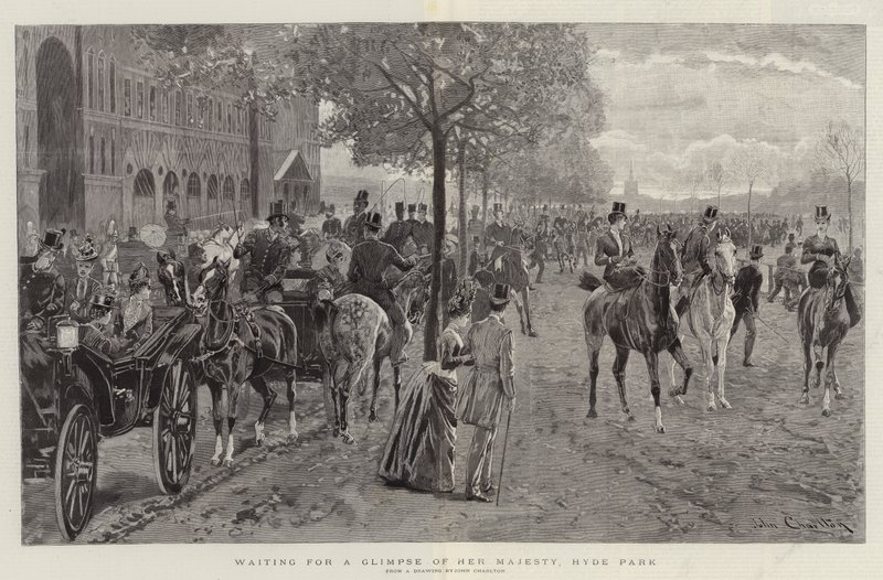 Warten auf einen Blick auf Ihre Majestät, Hyde Park von John Charlton