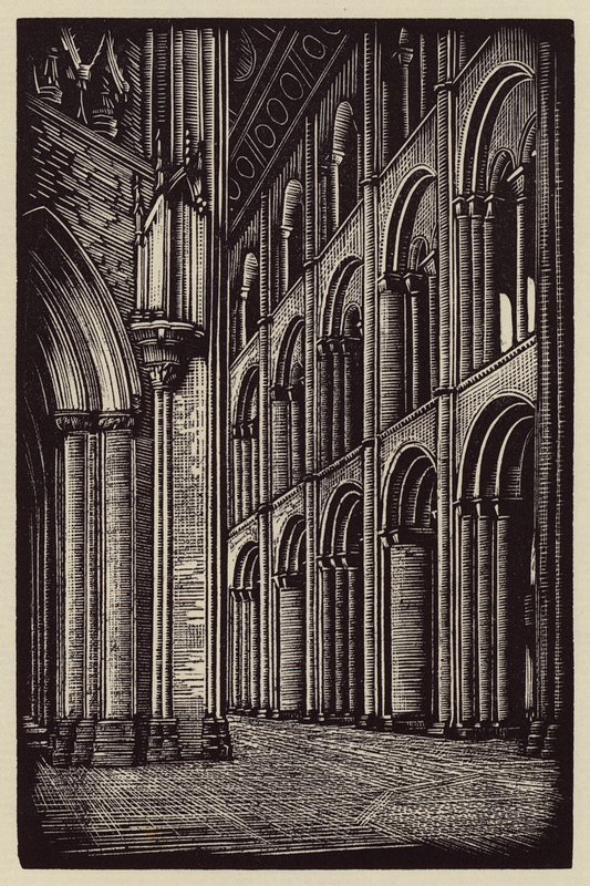Ely Cathedral: Das Kirchenschiff nach Westen blickend von John Frederick Greenwood