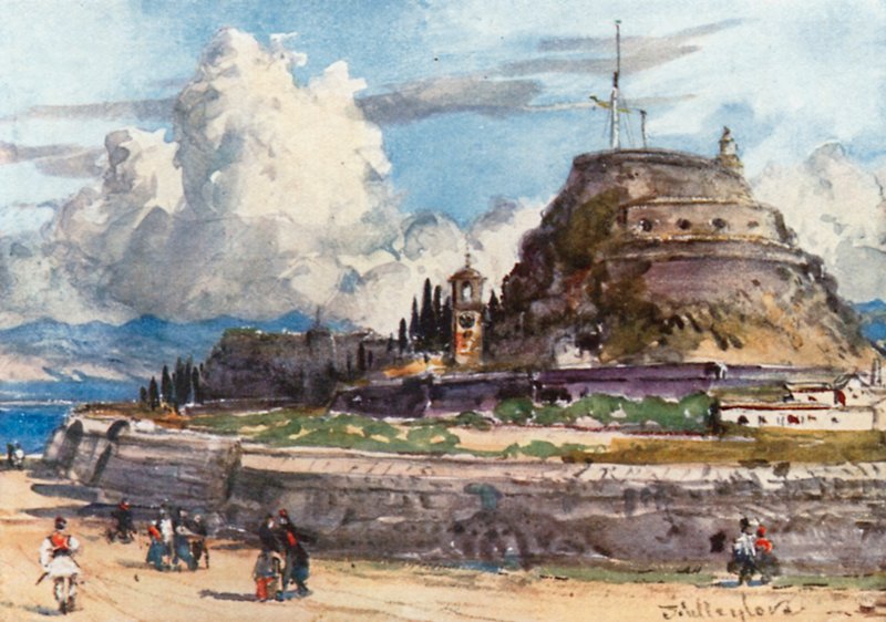 Korfu. Die alte Festung von Westen von John Fulleylove