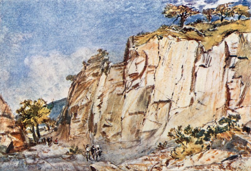 Die alten Steinbrüche auf dem Berg Pentelikon von John Fulleylove