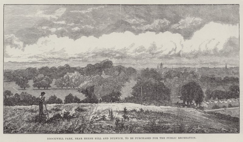 Brockwell Park, in der Nähe von Herne Hill und Dulwich, zum Kauf für die öffentliche Erholung von John Gilbert
