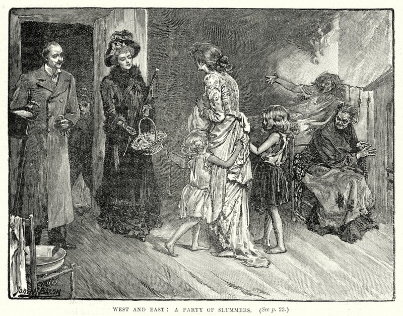 West und Ost: Eine Gruppe von Slummers von John Henry Frederick (after) Bacon